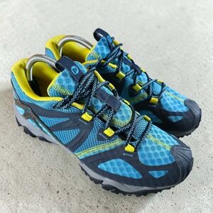 Merrell Trail Running Shoes Womens Size 9.5 Blue Navy Mesh J24372 *No Insoles*